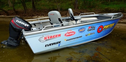 Stacer 449 Outlaw Tiller Steer powered by Evinrude E-tec 60hp plus trailer valued at $25,000