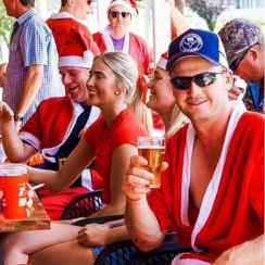 Swarm of Santas rally in Condobolin to send one loud holiday message to men: Get your PSA checked