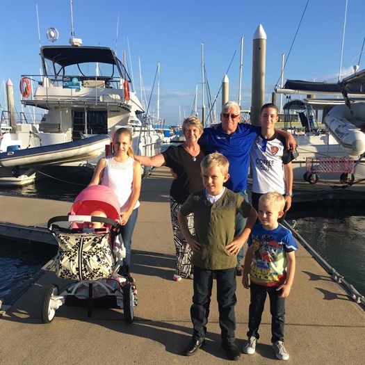 Grandkids And Boat